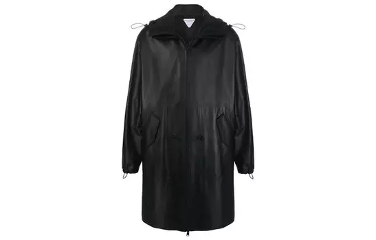 Кожаная куртка мужская черная Bottega Veneta, черный