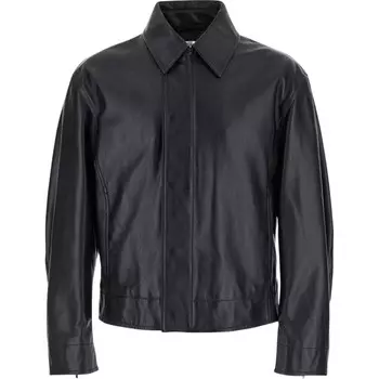 Кожаная куртка мужская черная Bottega Veneta, черный