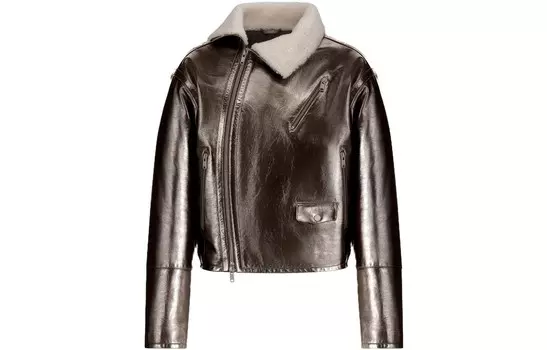 Кожаная куртка мужская коричневая Dior, коричневый