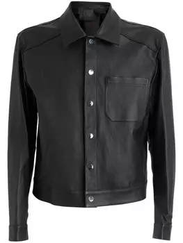 Кожаная куртка на молнии Desa 1972, черный