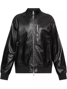 Кожаная куртка на молнии PS Paul Smith, черный