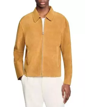 Кожаная куртка на молнии Sandro, коричневый/бежевый