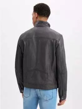 Кожаная куртка Nils Sundstrm, серый