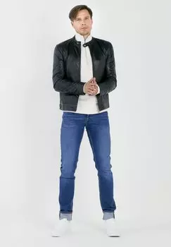 Кожаная куртка NO N4ME, черный