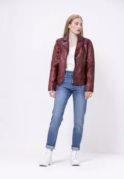 Кожаная куртка NO N4ME, красный