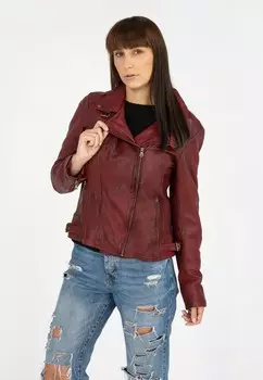 Кожаная куртка NO N4ME, красный