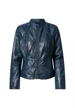 Кожаная куртка NO N4ME, синий