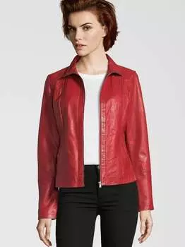 Кожаная куртка норма 7 Eleven, красный