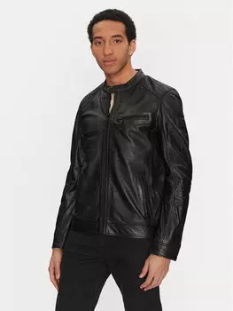 Кожаная куртка обычного кроя 310-24-055 Mustang, черный