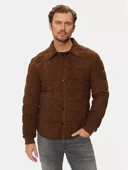 Кожаная куртка обычного кроя Alfonso 431629 60520 Milestone, коричневый