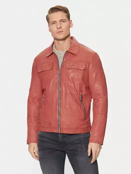 Кожаная куртка обычного кроя Boston 511099 60605 Milestone, красный