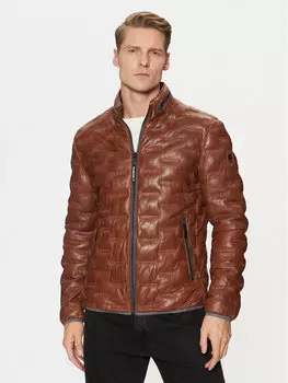 Кожаная куртка обычного кроя MSAversa 99101960080 Milestone, коричневый