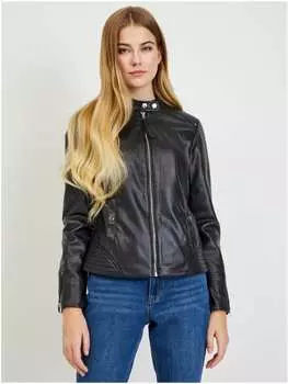 Кожаная куртка orsay, черный