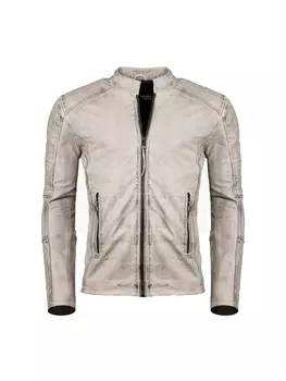 Кожаная куртка PAULGOS, бежевый