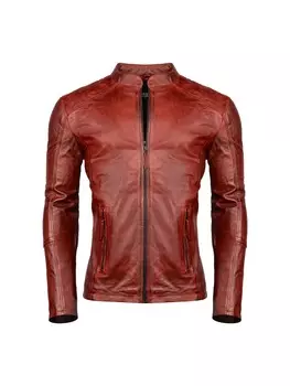 Кожаная куртка PAULGOS, красный