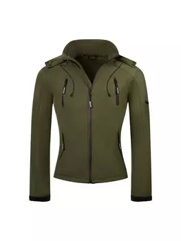 Кожаная куртка PAULGOS, оливковый