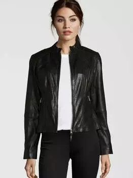 Кожаная куртка паулина 7 Eleven, черный