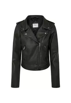 Кожаная куртка Pepe Jeans Between-Season Jacket CIRY, черный
