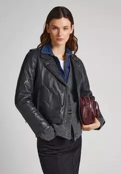 Кожаная куртка Pepe Jeans ЛУНА, черный