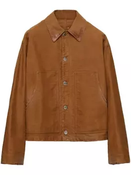 Кожаная куртка Prada, коричневый