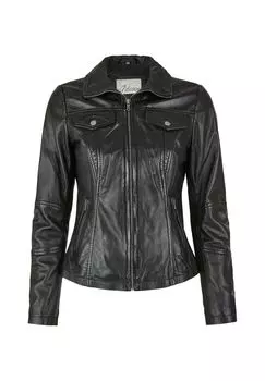 Кожаная куртка Приа 7eleven, черный