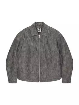 Кожаная куртка Pull&Bear Between-Season Jacket, цвет grey/dark grey