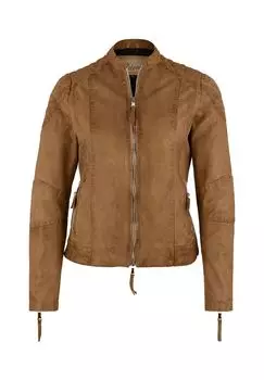 Кожаная куртка Quiny с воротником стойкой 7eleven, цвет Tanin