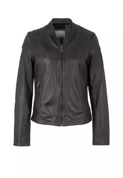 Кожаная куртка Raffi в классном дизайне 7eleven, серый