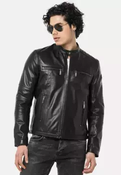 Кожаная куртка RedBridge "Киддерминстер" в модном байкерском стиле, черный