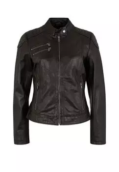 Кожаная куртка Riviera в байкерском стиле 7eleven, черный