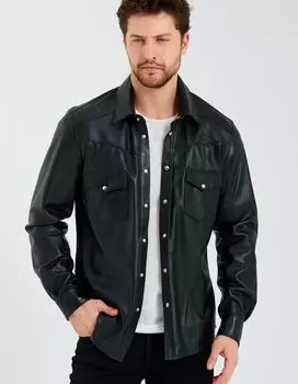 Кожаная куртка Ron Tomson, черный