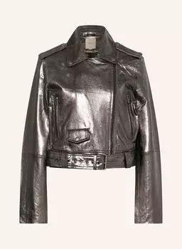 Кожаная куртка ROUGE VILA, серебряный