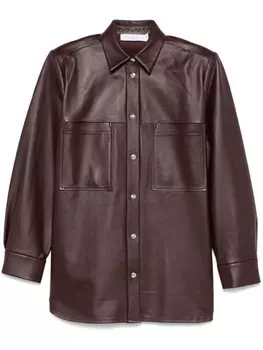 Кожаная куртка-рубашка IRO, красный