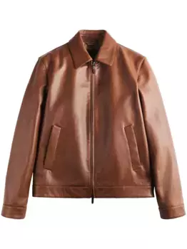 Кожаная куртка-рубашка TOD'S, коричневый