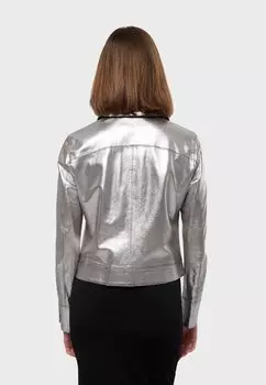 Кожаная куртка RUBY Oakwood, серебристый
