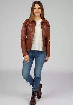 Кожаная куртка SEBACI 7eleven, коричневый