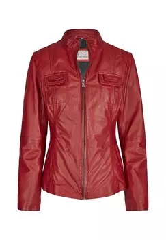 Кожаная куртка СЕФЕМА 7eleven, красный