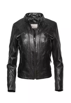 Кожаная куртка СЕФЛОРА 7eleven, черный