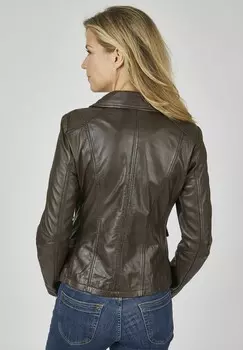 Кожаная куртка SEGUNEA 7eleven, темно-коричневый