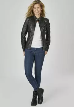 Кожаная куртка SEJANNA 7eleven, черный