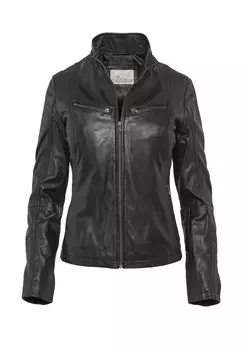 Кожаная куртка SEJINA 7eleven, черный
