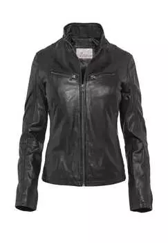 Кожаная куртка Sejina 7Eleven, черный