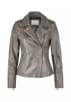 Кожаная куртка СЕЙКОНИК 7eleven, серый