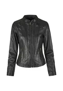 Кожаная куртка СЕЛАТИНА 7eleven, черный