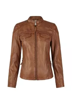 Кожаная куртка СЕМИЛА 7eleven, коньячный