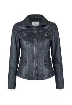 Кожаная куртка СЕРАМОНА 7eleven, темно-синий