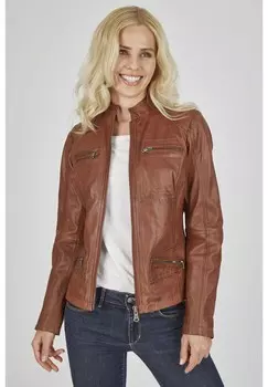 Кожаная куртка СЕТРИНА 7eleven, цвет Tabak