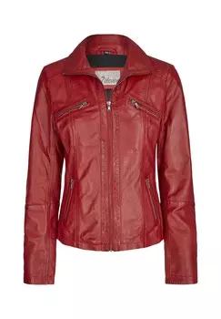 Кожаная куртка СЕВИНКА 7eleven, красный