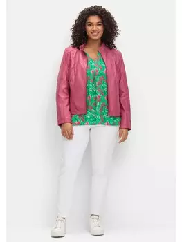 Кожаная куртка sheego, цвет orchidee