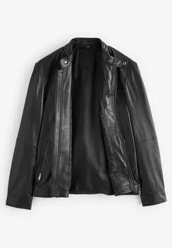 Кожаная куртка SIGNATURE RACER REGULAR FIT Next, черный